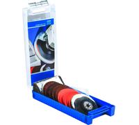 PFERD TOOLS COMBICLICK, jeu de 19 pièces, Ø 115 mm, M14 : usinages allant du dégrossissage au polissage à l'aide d'une meuleuse d'angle