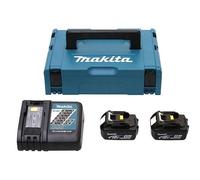 Kit 2 batteries 18V 4Ah + chargeur + Makpac Makita