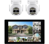 Kit 2 Caméras Motorisées LINK2HOME HD, Écran Tactile 10.1'', 3MP, Vision Nocturne, IP66