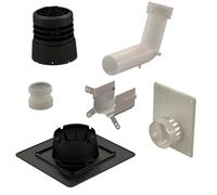 Kit 2 en 1 CHEMILUX B22p-B23p simple paroi D80 noir entrée plafond et mural UBBINK 184448