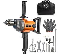 Kit 2-en-1 pour perceuse et malaxeur, bétonnière 3200W 20A pour perçage et mélange, malaxeur multifonctionnel pour mortier, idéal pour les aliments pour animaux, l'enduit, la peinture, le ciment et le