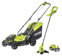 Kit 2-en-1 tondeuse à gazon et coupe-bordures à batterie lithium 18 V