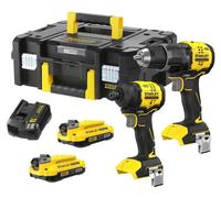 Kit 2 outils 18V - Perceuse visseuse à perc., Visseuse à impact , 2 bat. 2 Ah en mallette Pro-Stack V20 - STANLEY POWERTOOLS - SFMCK201D2T-QW