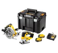 Kit 2 outils DEWALT DCK2012P2T-QW pour le travail du bois XR 18V 5Ah Li-Ion Brushless