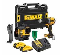 Kit 2 outils DEWALT Laser multilignes 3x360° DCLE34031 + Perceuse DCD805 - DCK2095D2T-QW
