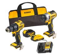 Kit 2 Outils Perceuse Visseuse DCD708 + Visseuse à Chocs DCF787 - DEWALT - avec 2 batteries 18V 2Ah et 4Ah + Chargeur + Sac- DCK2078MDR-QW