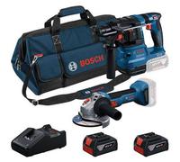 Kit 2 outils sans fil 18V BOSCH Professional, GBH 18V-22 SDS-plus, GWS 18V-7 125 mm, 2x5,0Ah