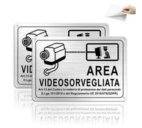 Kit 2 : Panneaux de surveillance vidéo, 22 x 15 cm, en aluminium