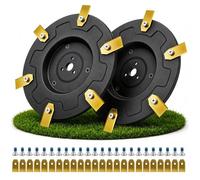 Kit 2 plateaux de coupe et 24 lames pour Mammotion LUBA 1/2 AWD Disque rotatif en alliage titane, 6 lames par plateau