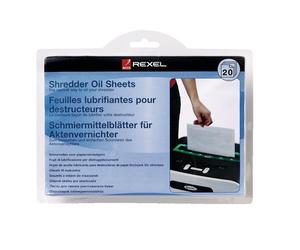 Kit 20 feuilles lubrifiantes pour destructeurs Rexel