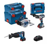 Pack 3 outils 18V BOSCH : GSB 18V-110C + GKS 18V-68GC + GSA 18V-28 + 1 batterie 4,0 Ah (ProCORE) + 2 batteries 5,5 Ah (ProCORE) + GAL 1880CV (L)