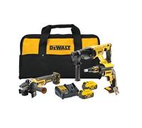 Kit 3 outils XR 18V 5Ah brushless DEWALT Tournevis DCF620 + Marteau perforateur DCH133 + Meuleuse d'angle DCG405 - DCK304P2-QW