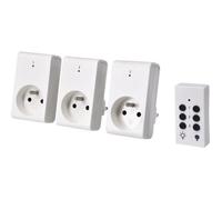 Kit 3 Prises télécommandées + Télécommande - GAO - 230 V - Blanc