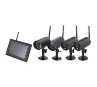 Kit 4 caméras sans fil avec écran - Chacon - Fixe - Noir - 2MP - Objet connecté