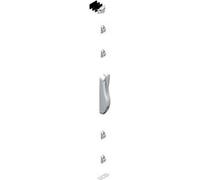 Kit 4 crémone pompier DEESSE blanc 7014 CROISEE DS - sans tringle avec 4 guides - 7014BLANC Noir G