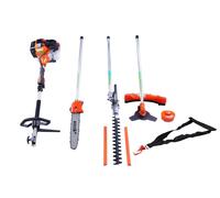 KIT 4 EN 1 TRONCONNEUSE DEBROUSSAILLEUSE TAILLE-HAIE ELAGEUSE THERMIQUE 52CC 3CV