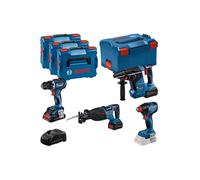 KIT 4 Outils 18V GSR/GDX/GBH/GSA - BOSCH - avec batteire 1 x ProCore 18V 4.0Ah - 2 x ProCore 18V 5.5Ah - Chargeur - L-Boxx - 0615990N37