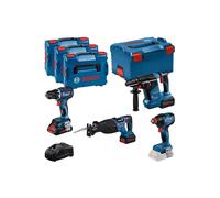 KIT 4 Outils 18V GSR/GDX/GBH/GSA - BOSCH - avec batteire 1 x ProCore 18V 4.0Ah - 2 x ProCore 18V 5.5Ah - Chargeur - L-Boxx - 0615990N37