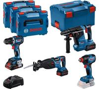 KIT 4 Outils 18V GSR/GDX/GBH/GSA - BOSCH - avec batteire 1 x ProCore 18V 4.0Ah - 2 x ProCore 18V 5.5Ah - Chargeur - L-Boxx - 0615990N37