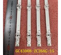 Kit 4pcs For 1 TV Kit 4pcs 8LED LED bande de rétro-éclairage pour Xiaomi TV L43M5-5ARU L43M5-4X L43M5-FA GC43D08-ZC26AG-15 303GC430062 Nipseyteko