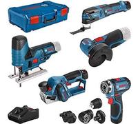 Kit 5 Outils Sans Fil BOSCH PROFESSIONAL COMBO KIT 12V, 3 Batteries, Chargeur Rapide