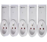 Kit 5 Prises Télécommandées sans Fil ControlPower 2300 W Portée en Champ Libre 30 m Télécommande avec Pile LR23-A-12 V