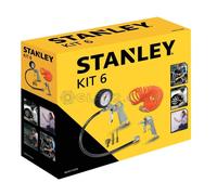 Kit de gonflage - STANLEY - 9045717STN - 6 pièces - Tuyau en spirale 5m - Pneumatique
