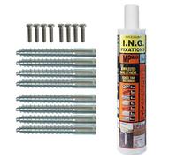 Kit 8 fixation asphalte M12(14x100) + Résine Ing Fixation