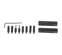 Kit 8 Pointes + 2 Pinces pour Mesure Gorges et Marches | Acier trempé durable, résistance à l'usure, finition noire, usage intensif, précision long terme