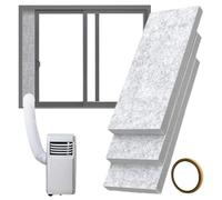 Kit AC portable : plaques d'étanchéité réglables, isolation en PVC, support d'efficacité du flux d'air, système de cadre d'échappement coulissant, solution de refroidissement résidentiel pour