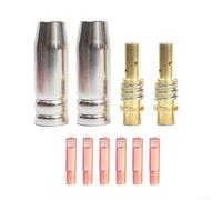 Kit Accessoires pour mig 10PCS Pointes 0.023 Pour Lincoln pour magnum | 6 pointes 0.6mm, 2 buses pour gaz, 2 diffuseurs, compatible pour lincoln pour magnum, matériel résistant