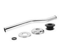Kit Accessoires Urinoir en Acier Inoxydable Argenté pour Toilettes | Couverture Décorative, Joint et Bagues en Caoutchouc, Raccord Mural, Rénovation Salle de Bain, Installation Facile