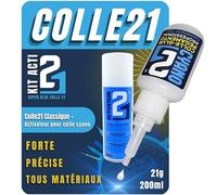 KIT ACTI Superglue COLLE21 + Activateur Spray 200ml - Collage Rapide, Précis et Ultra-Résistant pour Modélisme et Bricolage