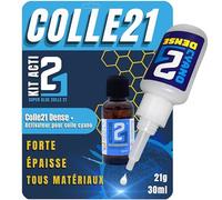 KIT ACTI Superglue cyano, 1 COLLE21 Dense + 1 ACTIVATEUR LIQUIDE 30ml - Colle pour le Modélisme,Colle pour le Bricolage