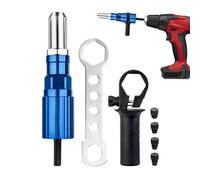 Kit adaptateur à rivets Accessoire pour perceuse visseuse électrique sans | Kit adaptateur de rivet pour perceuse sans fil pour Construction Automobile Métal Aluminium Intérieur Extérieur