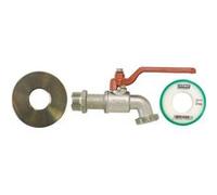 Boutté Kit d'adaptateur de cuve 1000 L Ø60 avec robinet 1/4 tour 20x27 (nez 20x27)