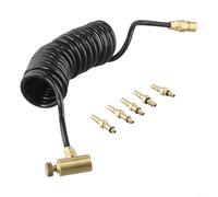 Kit adaptateur de recharge de gaz vert avec tuyau spiralé de 0,5 m, kit de recharge de bouteille de gaz en laiton pour KC02 KWA P226 G19, pour système de remplissage de style HPA avec adaptateurs