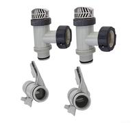 Kit adaptateur de tuyau de piscine avec valve à piston - Raccord en plastique robuste pour pompe de filtre de piscine hors sol - Système de connexion sécurisé anti-fuite