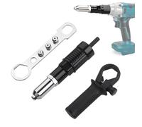 Kit Adaptateur Écrous À Rivet Poignée Ergonomique Et Performance Générale | Outil De Perçage Et Traitement Compact Polyvalent Robuste pour Bricoleur Chantier Entretien Atelier Réparation Garage