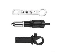 Kit Adaptateur Riveteuse pour perceuse 3 Têtes Acier Kit Adaptateur | Acier pour robuste, haute résistance traction, pour usage intensif, ne se déforme pas