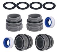 Kit adaptateurs conversion tuyau piscine pour pompe filtration Intex, Hayward, Coleman, adaptateur 40 mm vers 1,5 pouce, lot de 4