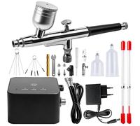 Kit aérographe 25 PSI avec compresseur, double action, portable