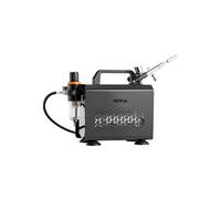 VEVOR Kit Aérographe avec Compresseur d’Air 1/6 HP, Compresseur Aérographe avec 1 Pistolet à Double Action, 3 Buses, Tuyau, Peinture Acrylique et Pinceau, pour Décoration Pâtisserie Onglerie