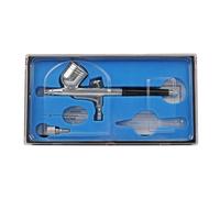 Kit aérographe - aérographe de maquillage avec plage de 0,8 à 3,4 | Pistolet à peinture avec buse de 0,3 mm pour art, pâtisserie, maquillage, modélisation de voitures et coiffeurs