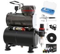 Kit Aérographe avec Compresseur, Professionnel Aérographe Kit et Aerographe Double Action pour Passe-temp KIT ACCESSOIRE POUR REPAS