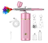 Kit aérographe, comprenant un compresseur, un pistolet aérographe portable automatique, une buse de type stylo de 0,35 mm, une pression d'air de 34 psi, un compresseur rechargeable, convenant à la pei