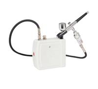 Kit aérographe compresseur 2-15 PSI double action pistolet pulvérisateur 7 | Démarrage automatique, arrêt 0 bar, 5 bar, débit d'air 10,5 l/min, tuyau de 7 m, prise UE, 1 kg