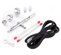 Kit aérographe FE-183K, double action, 3 buses, 3 réservoirs, tuyau de 1,8 m