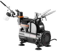 Kit aérographe Kit aérographe Compresseur d'air 1/6 HP 3 aérographes 3 embouts Peinture
