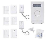 Kit Alarme autonome à détection de mouvement - Eclairage d’alerte intégré - détecteur d’ouverture (x6) et télécommande (x2)